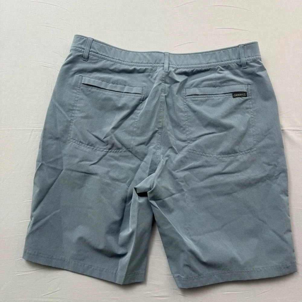 Gerry Adventures Mens 38‎ Blue Gray Hiking Shorts Ripstop Performance Outdoor